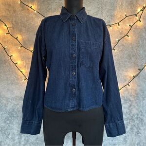 LOFT Denim Button-Up Shirt